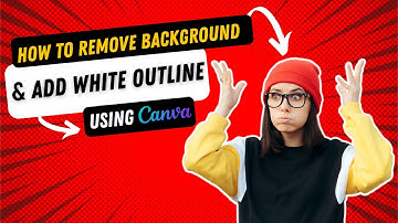 Remove Background (transparent) and Add White outline using Canva (Canva Tutorial) | Praveen Designs