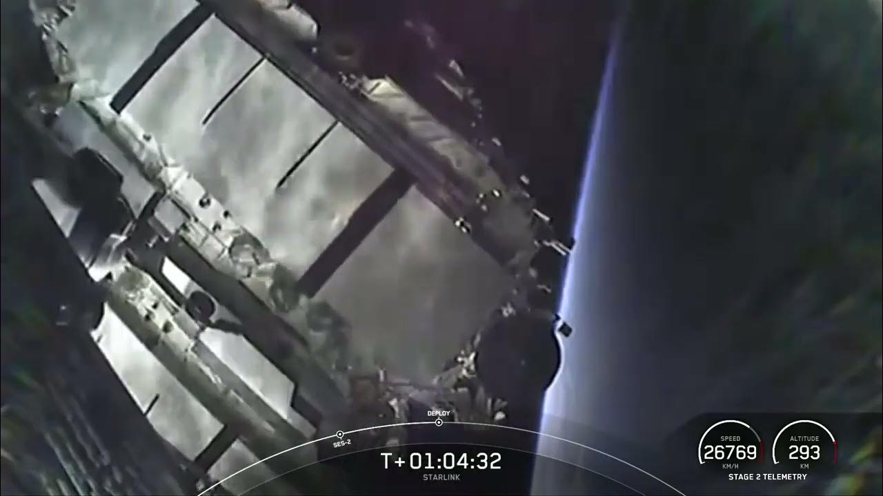 See SpaceX Starlink satellites deploy in stunning view from space - YouTube