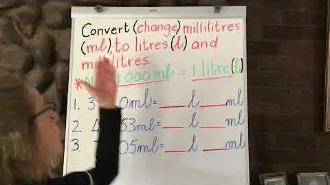 Volume and capacity: Converting millilitres to litres and millilitres