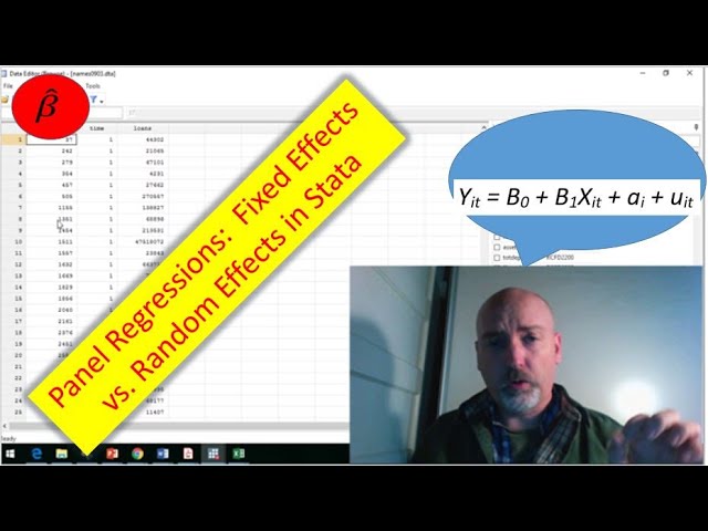 Stata Tutorial Basic Panel Regression Youtube