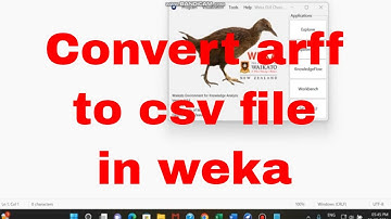 Convert arff to csv file in weka/ convert arff to csv #weka #python