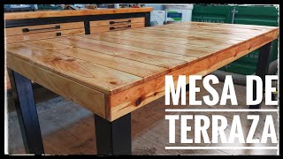 MESA de TERRAZA con maderas RECICLADAS