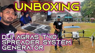 Unboxing Drone DJI AGRAS T40 + SPREADER SYSTEM  & DJI D12000iE di PolBangTan Malang