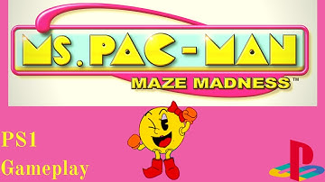 Ms. Pac-Man Maze Madness PS1 Gameplay