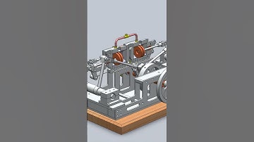 2 CYLINDER HORIZONTAL STEAM ENGINE OF THE "MONITOR" TYPE #solidworks  #letsmakeitcad  #steamengines