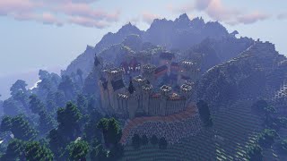 5+ Hours Minecraft MOUNTAIN CASTLE Timelapse. The Rossberkshire Stronghold.