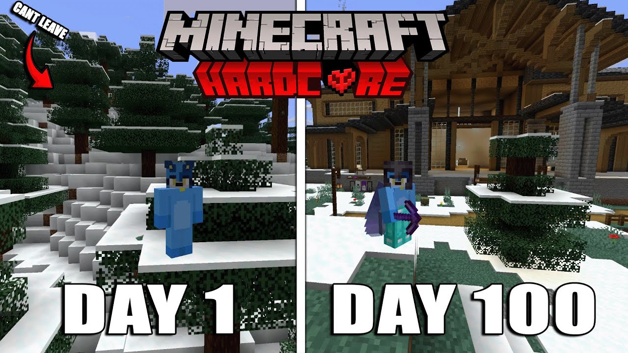 I Survived 100 Days in Minecraft Hardcore BIOME LOCKED! - YouTube