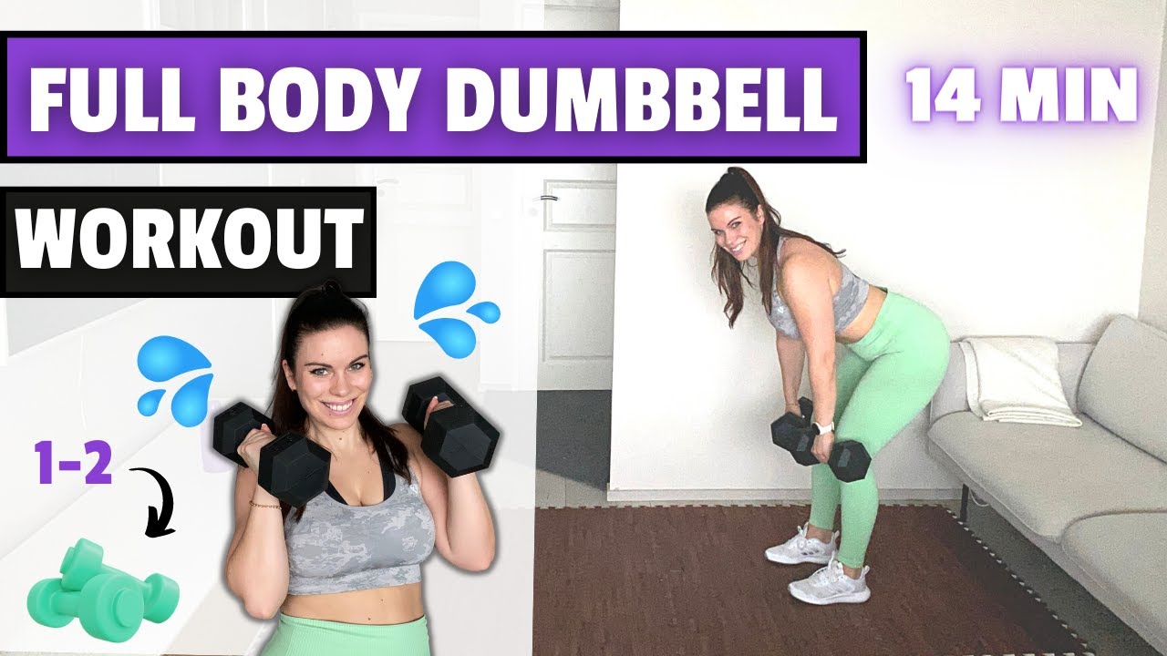 FULL BODY DUMBBELL WORKOUT / All standing, no jumping, includes one ...