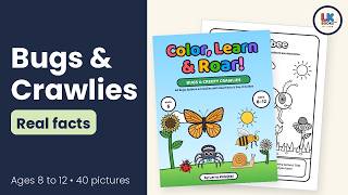 Bug Coloring Book for Kids Ages 8-12: Flip-Through (40 Insects & Spiders + Facts)