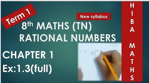 8th Maths Ch 1 Ex 1.3 Full Answers. Term 1 New Syllabus  TN Samacheer.