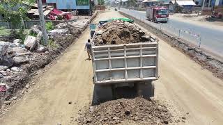 Construction is effectively cleared of rockloading dump trucks utilisation of Dozer KOMATSU D58P