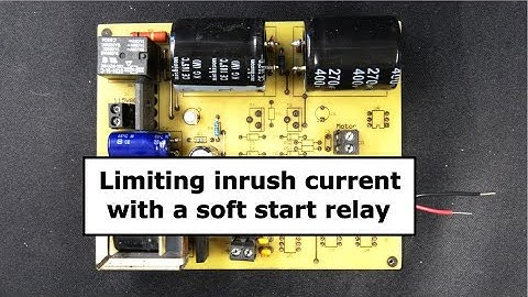 Limiting inrush current with a soft start relay