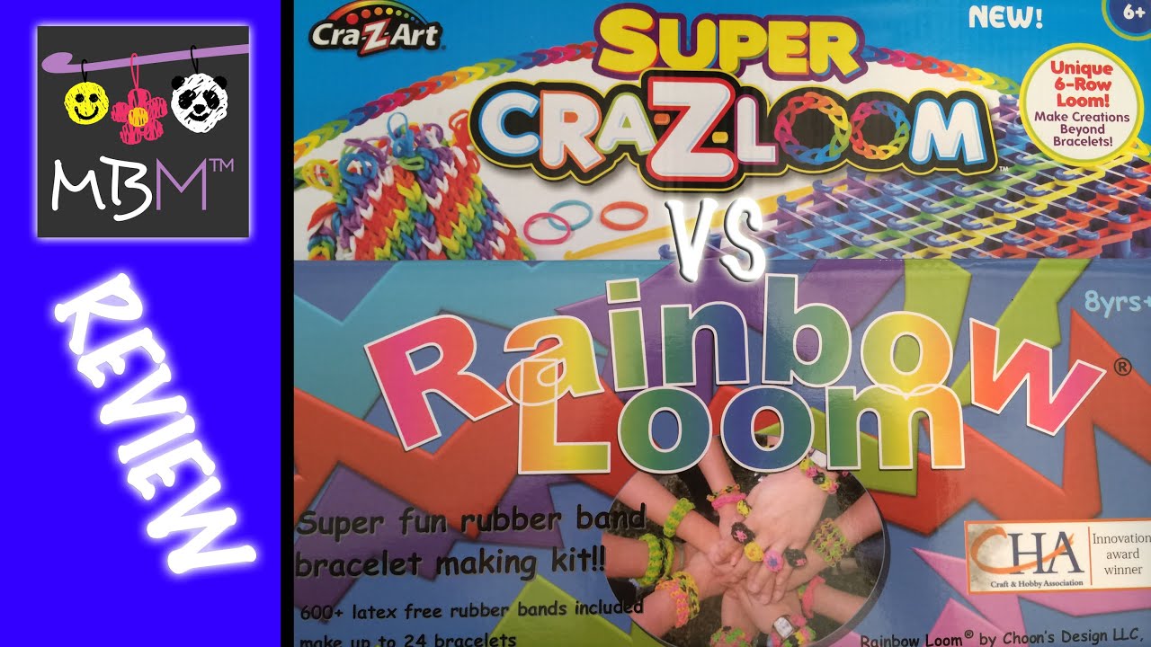 Comparing the Cra-Z-Art SUPER CRAZLOOM to the Rainbow Loom 