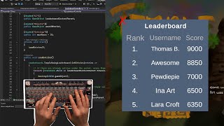 How to make an Online Leaderboard in Unity (ASMR Programming | no talking | uncut video) Wealth