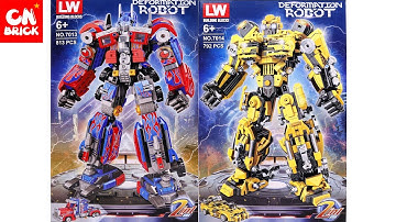 Unoffical Lego Collection 2022 Transformer   Optimus Prime & Bumblebee Unofficial Lego Speed Build