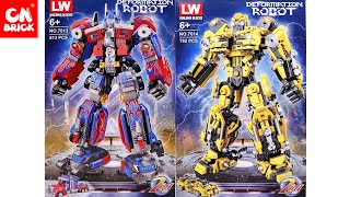 Unoffical Lego Collection 2022 Transformer   Optimus Prime & Bumblebee Unofficial Lego Speed Build