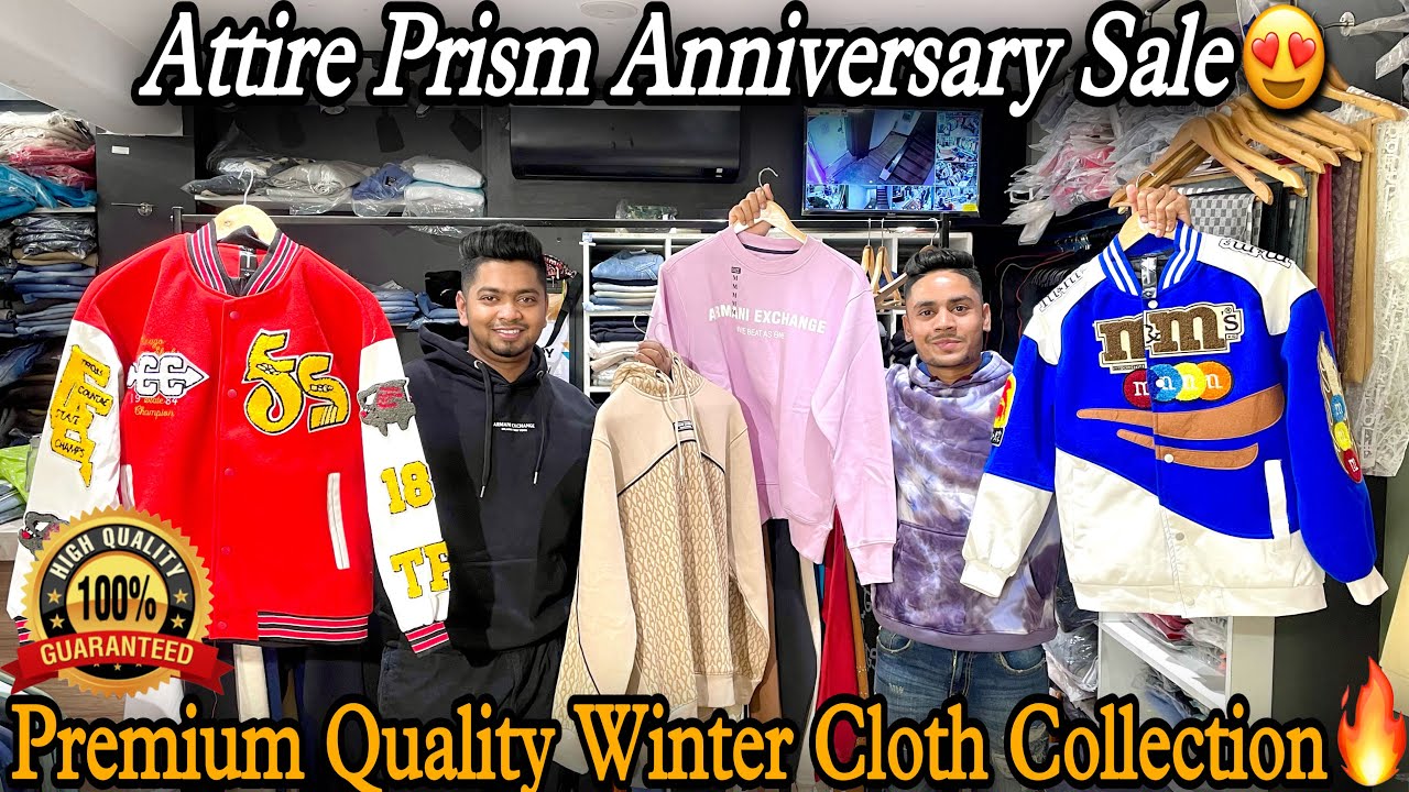 Premium Quality Winter Cloth Collection Attire Prism Kolkata Varsity Jackets Anniversary