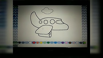 How to create a Aeroplane using tux paint/kids easy drawings/ rainy day/stamps in tux paint
