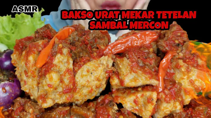 LAMBUNG MENJ3RIT!!🗿☠️ ASMR BAKSO BOGEM URAT MEKAR TETELAN SAMBAL MERCON | ASMR Indonesia
