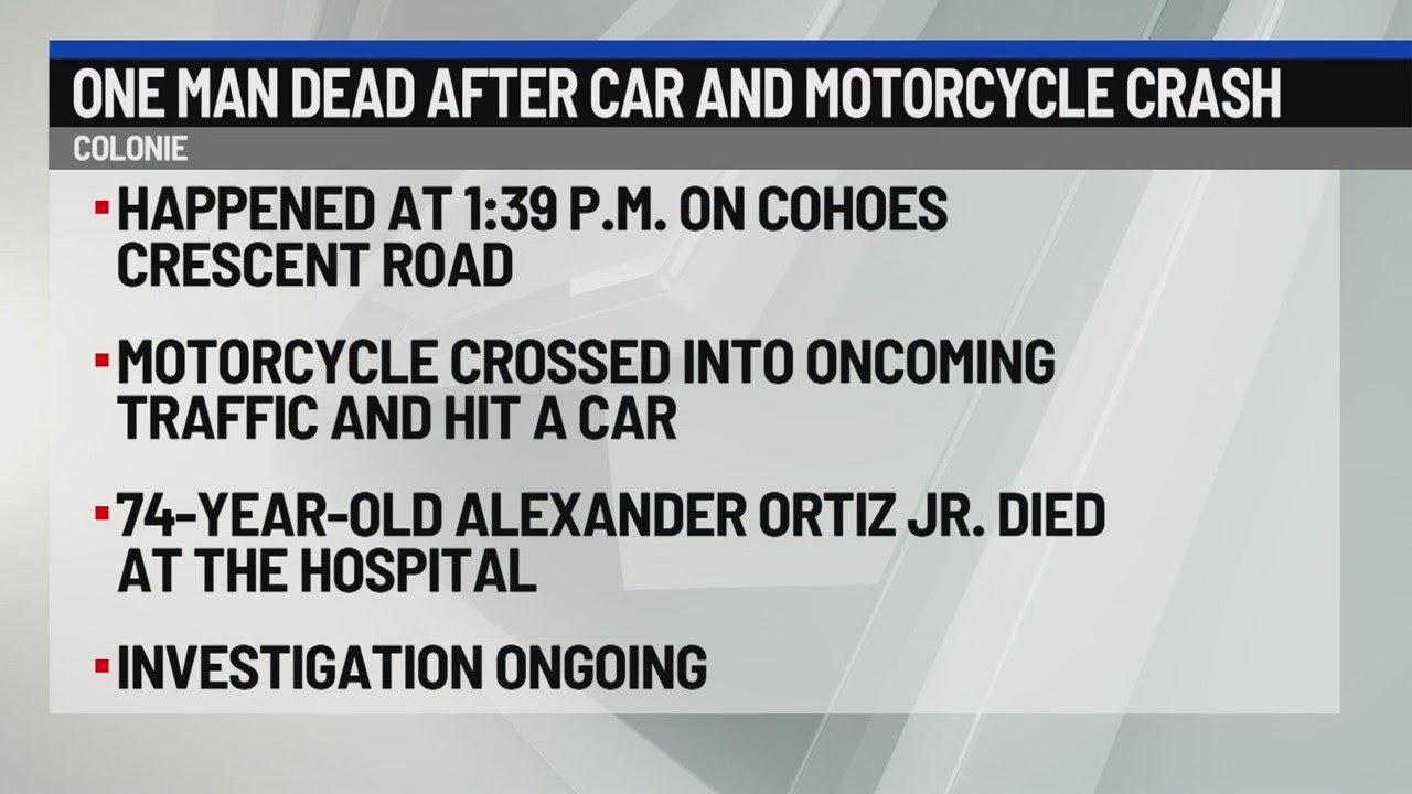 One man dead after car and motorcycle crash - YouTube