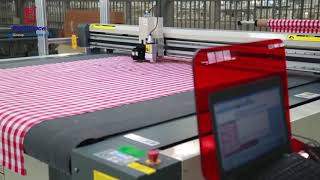 How to cut fabric with grid match function   Richpeace single layer auto cutter