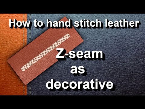 Sewing leather - decorative seams in leather -  -  The Leather Dictionary