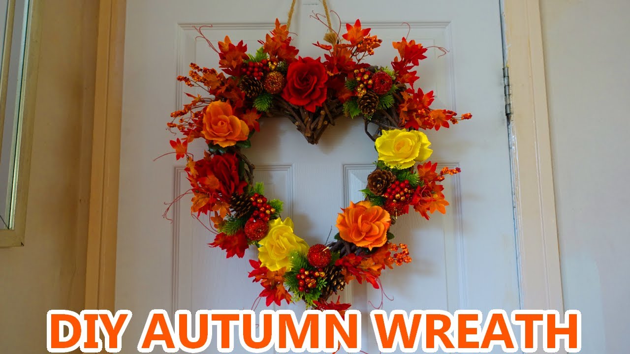DIY AUTUMN / FALL WREATH TUTORIAL - YouTube