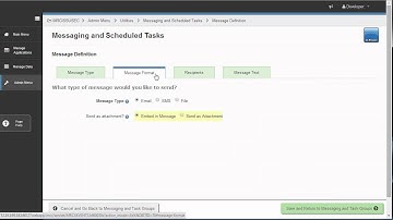 Setting up Messaging and Scheduled Tasks