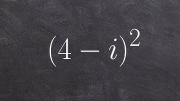 Algebra 2 - Multiplying a complex number squared to simplify the expression, (4 - i)^2