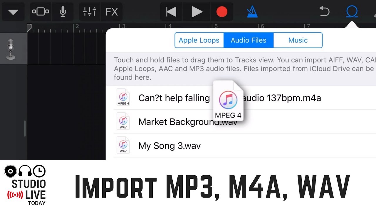 Garageband wav import ipad to pc