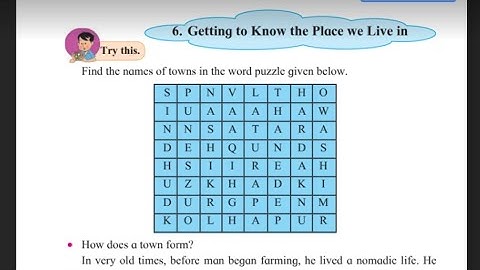 CLASS 3 SCIENCE CHAPTER 6 GETTING TO KNOW THE PLACE WE LIVE IN