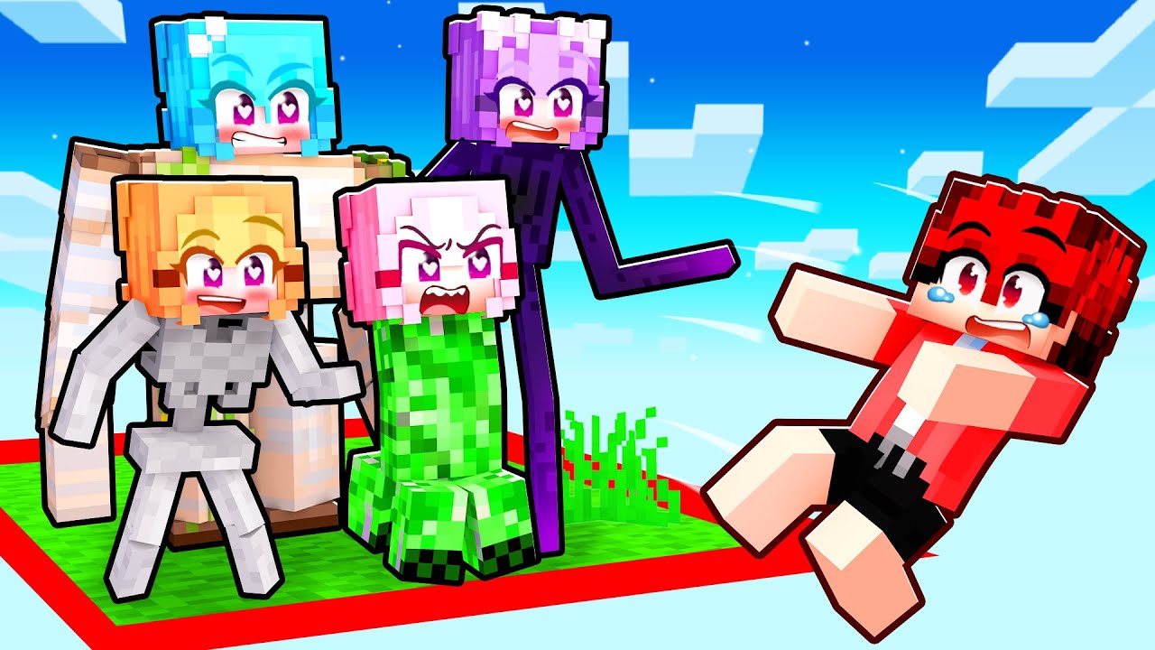 Minecraft but We’re MOBS Stuck on ONE CHUNK