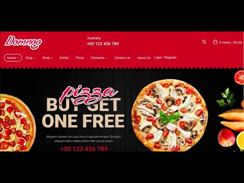 Domnoo - Pizza & Restaurant WordPress Theme | Online Pizza Selling Website Theme