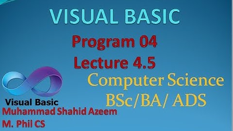 Lec 4.5 Write a VB6 Program to take the temperature in Fahrenheit and convert to Centigrade in Urdu