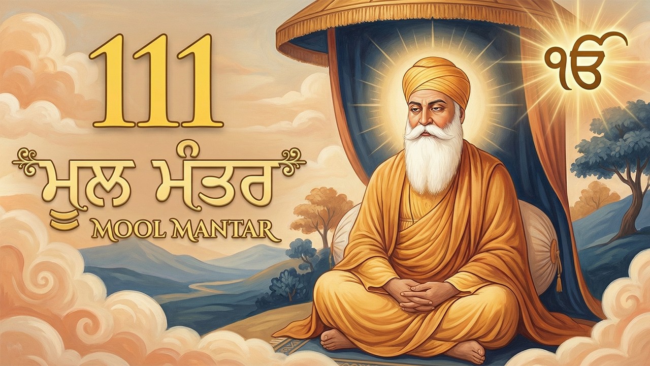 ਇੱਕ ਮੰਤਰ ਜੋ ਬਦਲ ਸਕਦਾ ਹੈ ਤੁਹਾਡਾ ਜੀਵਨ | Mool Mantar | ਮੂਲ ਮੰਤਰ ਦਾ ਜਾਪ ੴ । | 111 Mool Mantar Da Path