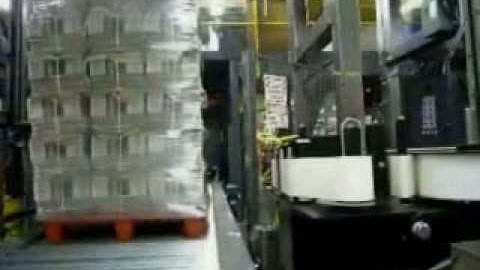 Label Printer Applicator Labeling Two Sides of a Pallet