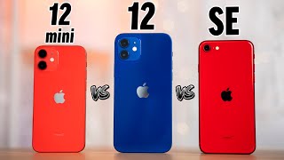 iPhone 12 Mini vs iPhone 12 vs SE  Full Comparison!