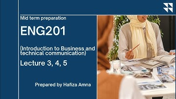 ENG201 Lecture 3, 4, 5 ll ENG201 Short Lectures ll Prepared by Hafiza Amna