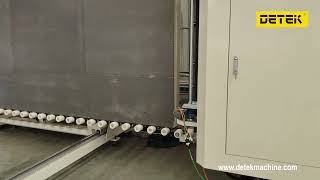 Auto gas IGu line with super spacer application table and rigid spacer DETEK