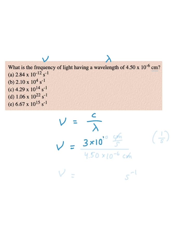 how-to-calculate-frequency-of-light-from-wavelength-chemistry