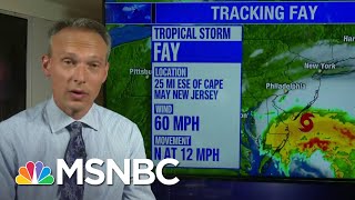 Tropical Storm Fay Brings Rare High Winds To New York City | MSNBC
