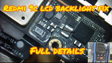 Redmi 9c / 9a lcd backlight problem fix