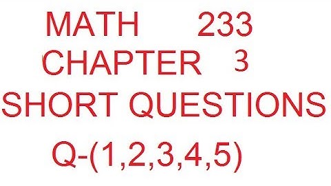 dae math 233 2nd year chapter no 3 exercise no 3.1 question no 1 to 5