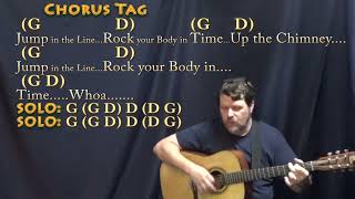Jump In The Line (Harry Belafonte) Guitar Cover Lesson in G with Chords/Lyrics - Munson #playalong