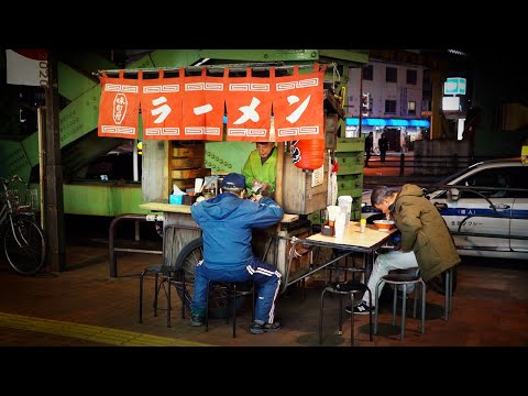 【名前の無い屋台ラーメン】Old Style Ramen Stall・Unnamed Yatai in Tokyo｜Japanese Street Food｜一杯のラーメンができるまで｜東京・飯田橋