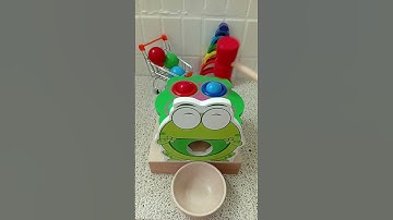 Colorful Wooden Balls Color Sorting, ASMR #satisfying #relaxing #woodenballs #colorsorting #shorts