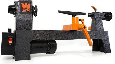 Woodworking Lathe WEN 3421 3 2 Amp 8in X12 in  Variable Speed Review and Unboxing