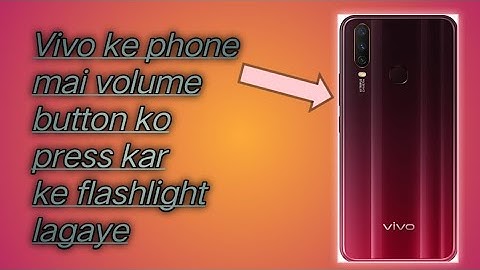 Vivo phone How to flash light turn on/off in using volume button ।। Vivo flashlight settings