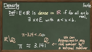 401.1A Definition of dense subset of the reals