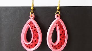 Easy Quilled Earrings Tutorial : Paper Earrings for Girls | Handmade Jewelery